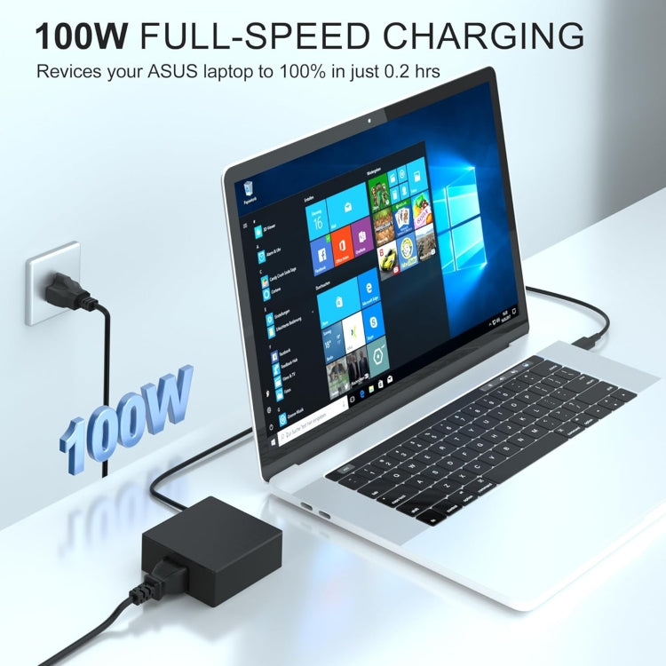 100W 20V 5A USB Type-C Plug Laptop Notebook Power Adapter For ASUS, Plug:UK Plug