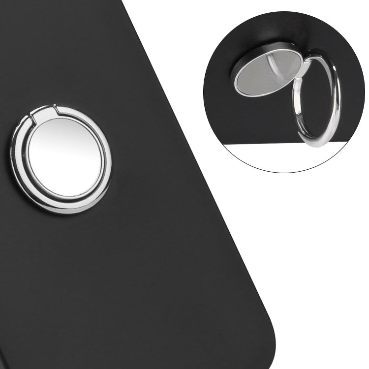 For Samsung Galaxy S25 5G Matte Ring Holder TPU Phone Case(Silver)
