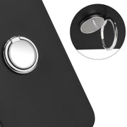 For Samsung Galaxy S25 5G Matte Ring Holder TPU Phone Case(Silver)