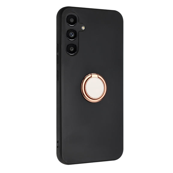 For Samsung Galaxy S25+ 5G Matte Ring Holder TPU Phone Case(Rose Gold)