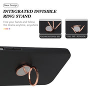 For Samsung Galaxy S25+ 5G Matte Ring Holder TPU Phone Case(Rose Gold)