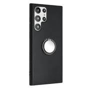 For Samsung Galaxy S25 Ultra 5G Matte Ring Holder TPU Phone Case(Black)