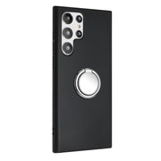 For Samsung Galaxy S25 Ultra 5G Matte Ring Holder TPU Phone Case(Silver)