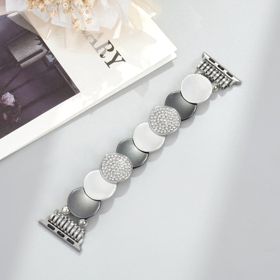 For Apple Watch 46mm / 49mm / 45mm / 44mm Alloy Chain Metal Watch Band(Silver Grey)