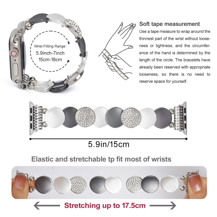 For Apple Watch 46mm / 49mm / 45mm / 44mm Alloy Chain Metal Watch Band(Silver Grey)