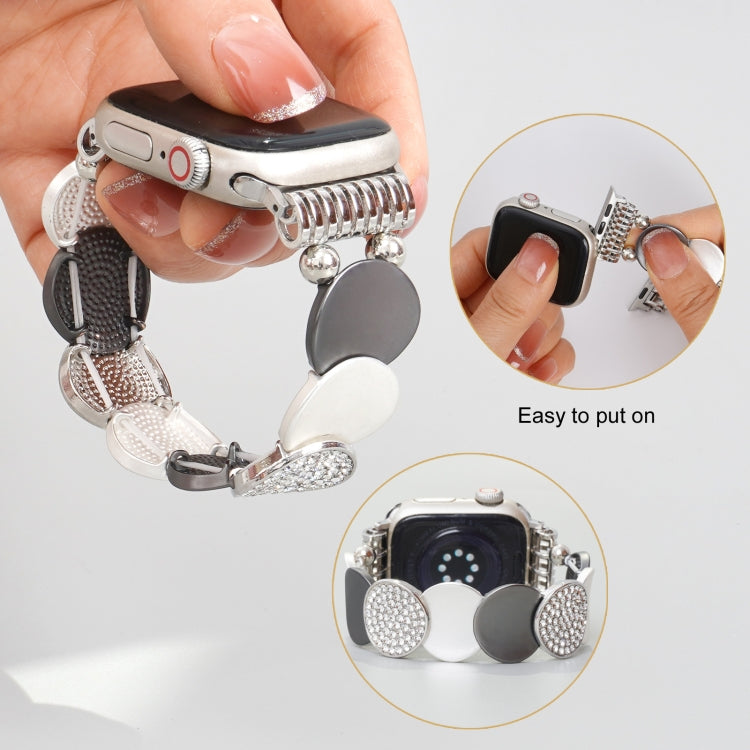 For Apple Watch 46mm / 49mm / 45mm / 44mm Alloy Chain Metal Watch Band(Silver Grey)