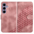 For Samsung Galaxy S25 5G Elephant Head Embossed Phone Leather Case with Lanyard(Pink) - free shipping - PMC Jewellery - Order now!