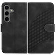 For Samsung Galaxy S25+ 5G Elephant Head Embossed Phone Leather Case with Lanyard(Black) - free shipping - PMC Jewellery - Order now!