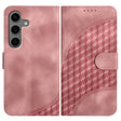 For Samsung Galaxy S25+ 5G YX0060 Elephant Head Embossed Phone Leather Case with Lanyard(Pink) - Galaxy S25+ 5G Cases by PMC Jewellery | Online Shopping South Africa | PMC Jewellery | Buy Now Pay Later Mobicred