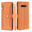 For Kyocera Digno SX4 5G Sheep Texture Cross-body Zipper Wallet Leather Phone Case(Orange) - More Brand by PMC TechLife | Online Shopping South Africa | PMC TechLife | Buy Now Pay Later Mobicred