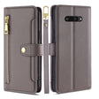 For Kyocera Digno SX4 5G Sheep Texture Cross-body Zipper Wallet Leather Phone Case(Grey) - More Brand by PMC TechLife | Online Shopping South Africa | PMC TechLife | Buy Now Pay Later Mobicred