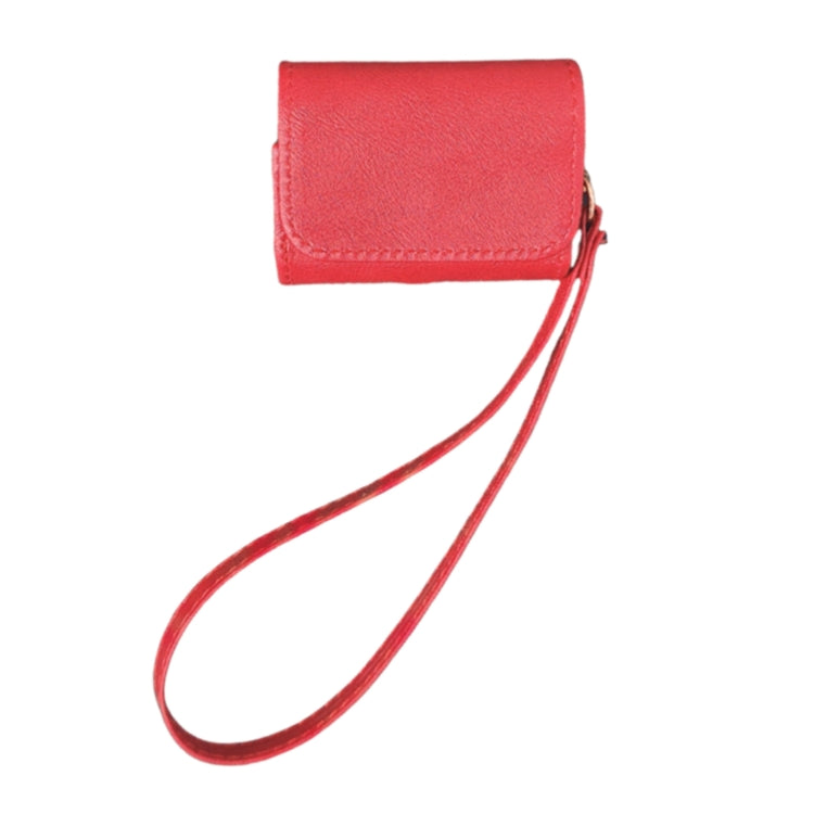 For AirPods 4 Cowhide Texture PU Headset Shockproof Case(Red)