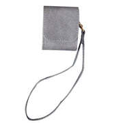 For AirPods 1 / 2 Cowhide Texture PU Headset Shockproof Case(Grey)