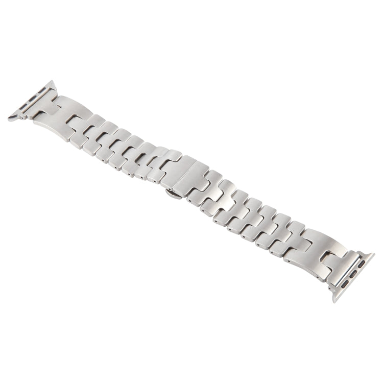 For Apple Watch 46mm / 49mm / 45mm / 44mm Quick Release Stainless Steel Watch Band(Silver)