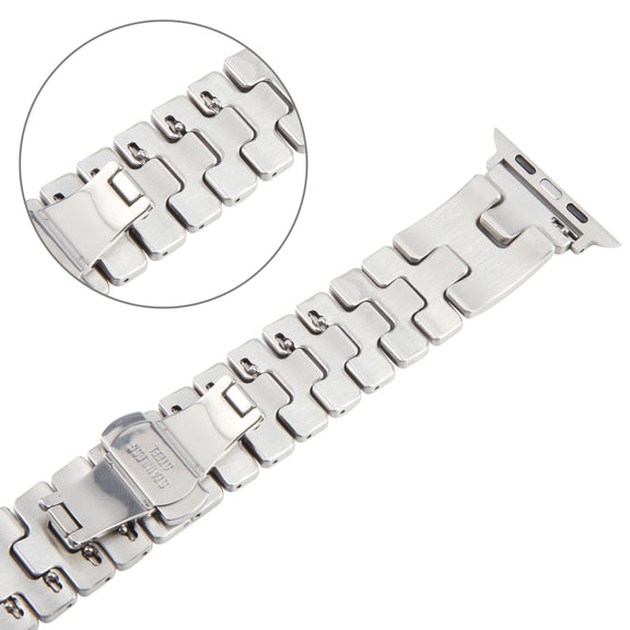 For Apple Watch 46mm / 49mm / 45mm / 44mm Quick Release Stainless Steel Watch Band(Silver)