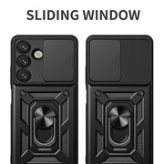 For Samsung Galaxy S25 5G Sliding Camera Cover Design TPU+PC Phone Case(Red)
