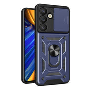 For Samsung Galaxy S25 5G Sliding Camera Cover Design TPU+PC Phone Case(Blue)