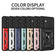 For Samsung Galaxy S25 5G Sliding Camera Cover Design TPU+PC Phone Case(Green)