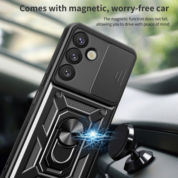 For Samsung Galaxy S25+ 5G Sliding Camera Cover Design TPU+PC Phone Case(Silver)