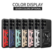 For Samsung Galaxy S25 Ultra 5G Sliding Camera Cover Design TPU+PC Phone Case(Red)