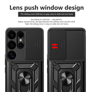 For Samsung Galaxy S25 Ultra 5G Sliding Camera Cover Design TPU+PC Phone Case(Blue)