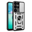 For Samsung Galaxy S25 Ultra 5G Sliding Camera Cover Design TPU+PC Phone Case(Silver) - free shipping - PMC Jewellery - Order now!