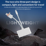 NK-108TL Pro USB-C / Type-C, 8 Pin, USB to USB-C / Type-C, USB, TF, SD Card Multi-function Card Reader Adapter(White)