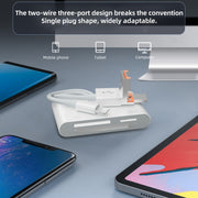 NK-1011TL Pro USB-C / Type-C, 8 Pin, USB to USB-C / Type-C, USB, CF, TF, SD Card Slot Card Reader Adapter(White)