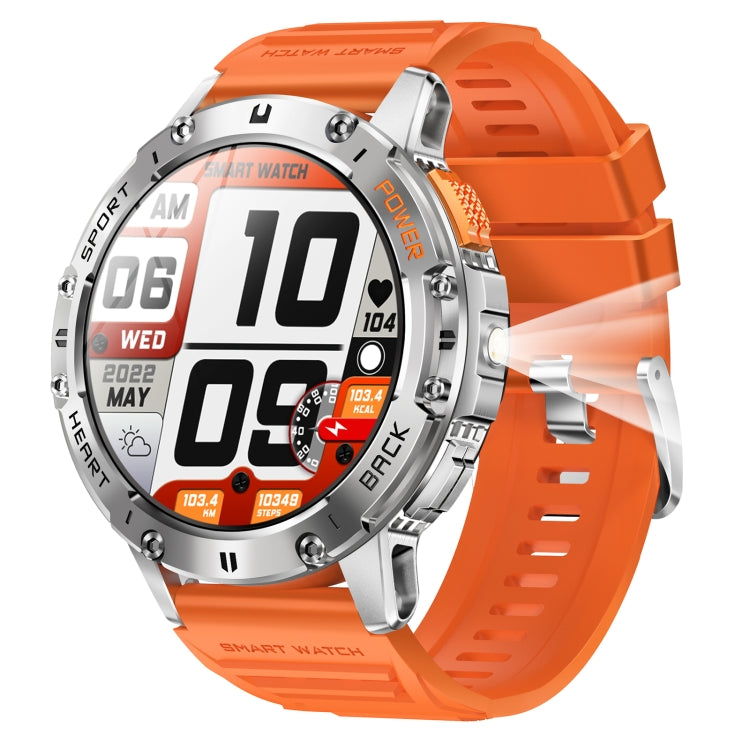 K65 1.43 inch Bluetooth Call Smart Watch, Support Heart Rate / Blood Oxygen(Orange)