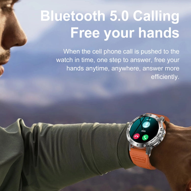 K65 1.43 inch Bluetooth Call Smart Watch, Support Heart Rate / Blood Oxygen(Black)