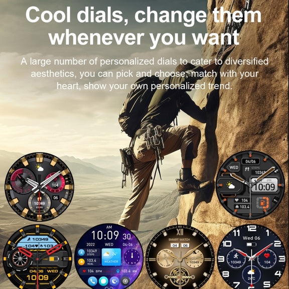 K65 1.43 inch Bluetooth Call Smart Watch, Support Heart Rate / Blood Oxygen(Black)