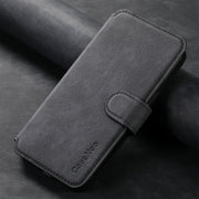 For iPhone 16 Pro Max CaseNeo MagSafe RFID Anti-theft Retro Leather Phone Case(Black)
