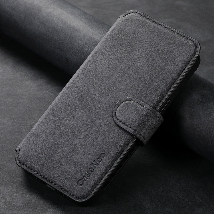 For iPhone 16 Pro Max CaseNeo MagSafe RFID Anti-theft Retro Leather Phone Case(Black)
