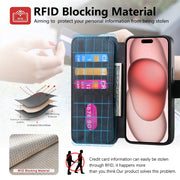 For iPhone 16 Pro Max CaseNeo MagSafe RFID Anti-theft Retro Leather Phone Case(Black)