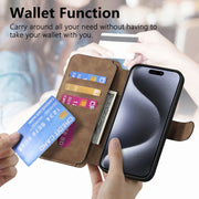 For iPhone 16 Pro Max CaseNeo MagSafe RFID Anti-theft Retro Leather Phone Case(Brown)