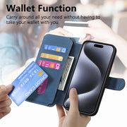 For iPhone 16 Pro Max CaseNeo MagSafe RFID Anti-theft Retro Leather Phone Case(Blue)