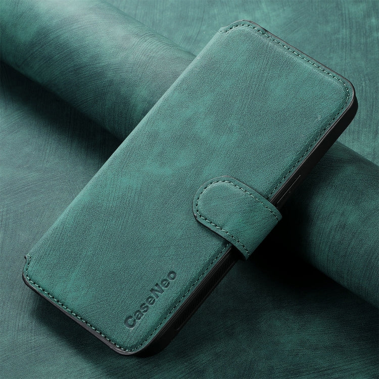 For iPhone 16 Pro Max CaseNeo MagSafe RFID Anti-theft Retro Leather Phone Case(Green)