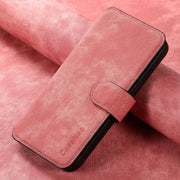 For iPhone 16 Pro Max CaseNeo MagSafe RFID Anti-theft Retro Leather Phone Case(Pink)