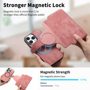For iPhone 16 Pro Max CaseNeo MagSafe RFID Anti-theft Retro Leather Phone Case(Pink)