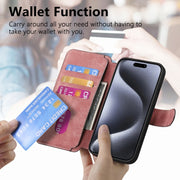 For iPhone 16 Pro Max CaseNeo MagSafe RFID Anti-theft Retro Leather Phone Case(Pink)