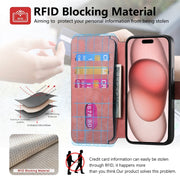 For iPhone 16 Pro Max CaseNeo MagSafe RFID Anti-theft Retro Leather Phone Case(Pink)