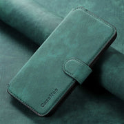 For iPhone 16 Pro CaseNeo MagSafe RFID Anti-theft Retro Leather Phone Case(Green)