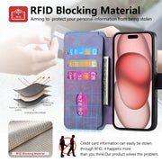 For iPhone 16 Pro CaseNeo MagSafe RFID Anti-theft Retro Leather Phone Case(Purple)