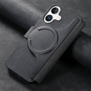 For iPhone 16 Plus CaseNeo MagSafe RFID Anti-theft Retro Leather Phone Case(Black)