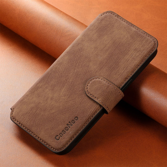 For iPhone 16 Plus CaseNeo MagSafe RFID Anti-theft Retro Leather Phone Case(Brown)