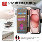 For iPhone 16 Plus CaseNeo MagSafe RFID Anti-theft Retro Leather Phone Case(Brown)