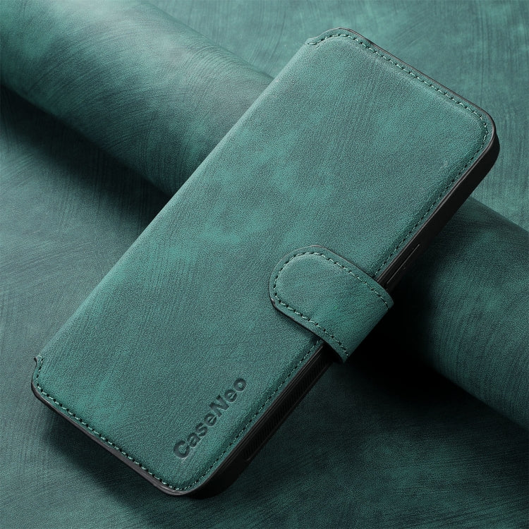 For iPhone 16 Plus CaseNeo MagSafe RFID Anti-theft Retro Leather Phone Case(Green)