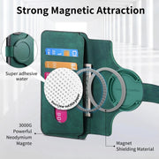 For iPhone 16 Plus CaseNeo MagSafe RFID Anti-theft Retro Leather Phone Case(Green)
