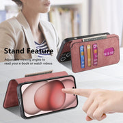 For iPhone 16 Plus CaseNeo MagSafe RFID Anti-theft Retro Leather Phone Case(Pink)