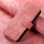 For iPhone 16 CaseNeo MagSafe RFID Anti-theft Retro Leather Phone Case(Pink)